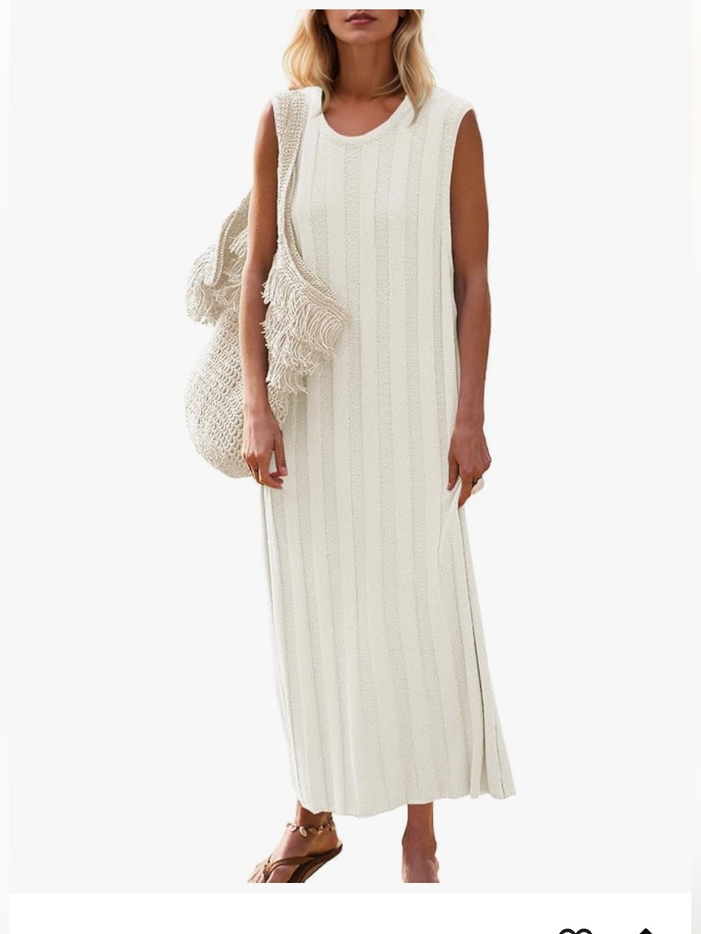 Sleeveless Maxi Dress Scoop
Neck Ribbed Knit Tank Top Dresses